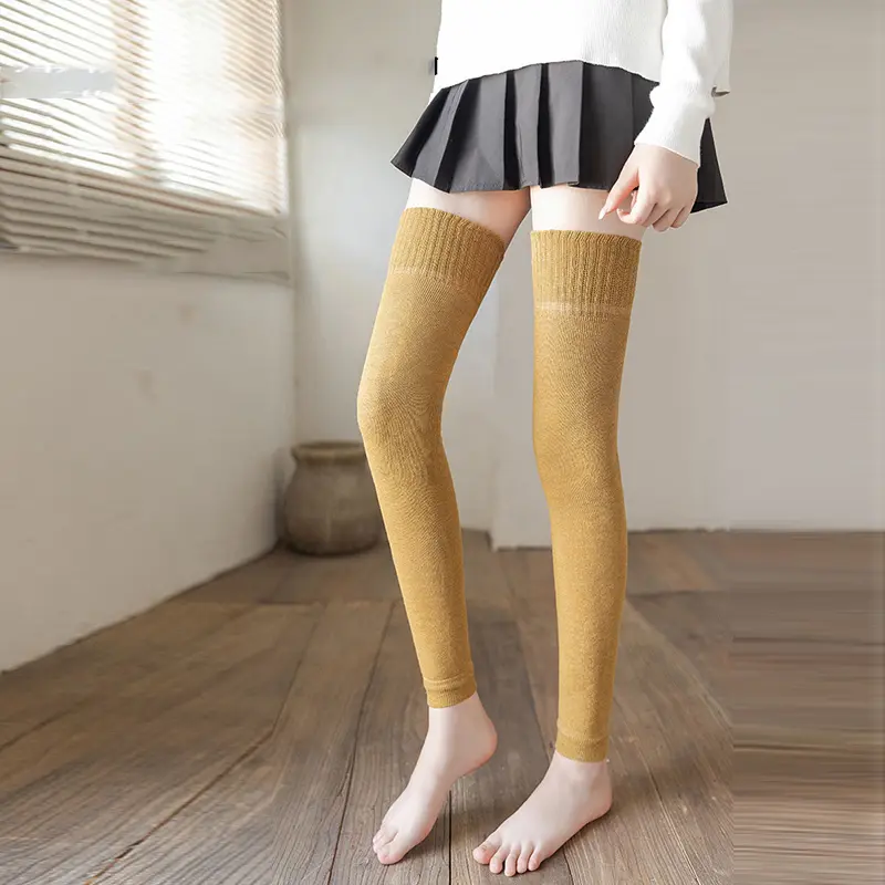 New in Women Solid Leg Warmers Warm Knee High Socks Knitted Foot Cover Crochet Winter Leg Warmer Socks Warm Boot Cuff Long Socks