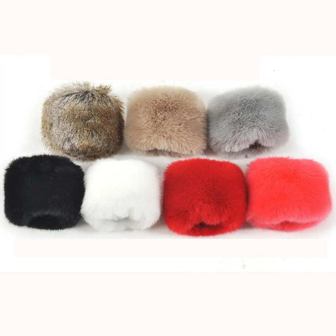 1 Pair Women's Clothing Accessories Oversleeve Wrist Faux Fur Wrist Cuffs Warm Furry Wristbands Furry Wrist Cuff Arm Warmer