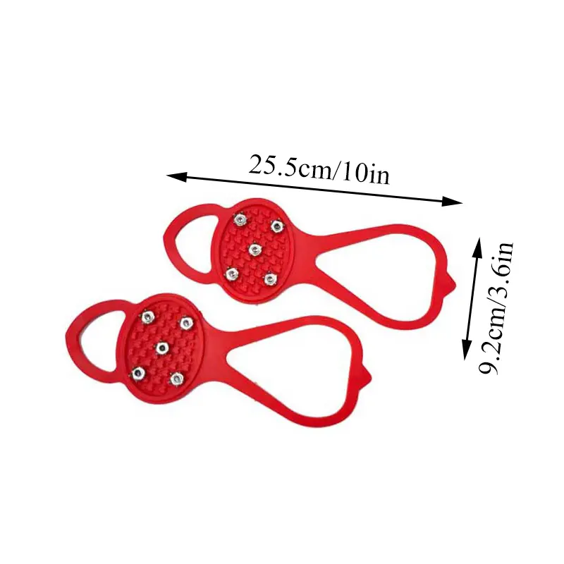 Non-slip Snow Cleats Shoes Boots Cover Step Ice Spikes Grips Crampons Hiking Winter Walking Climbing Fishing Anti-slip 5 Studs