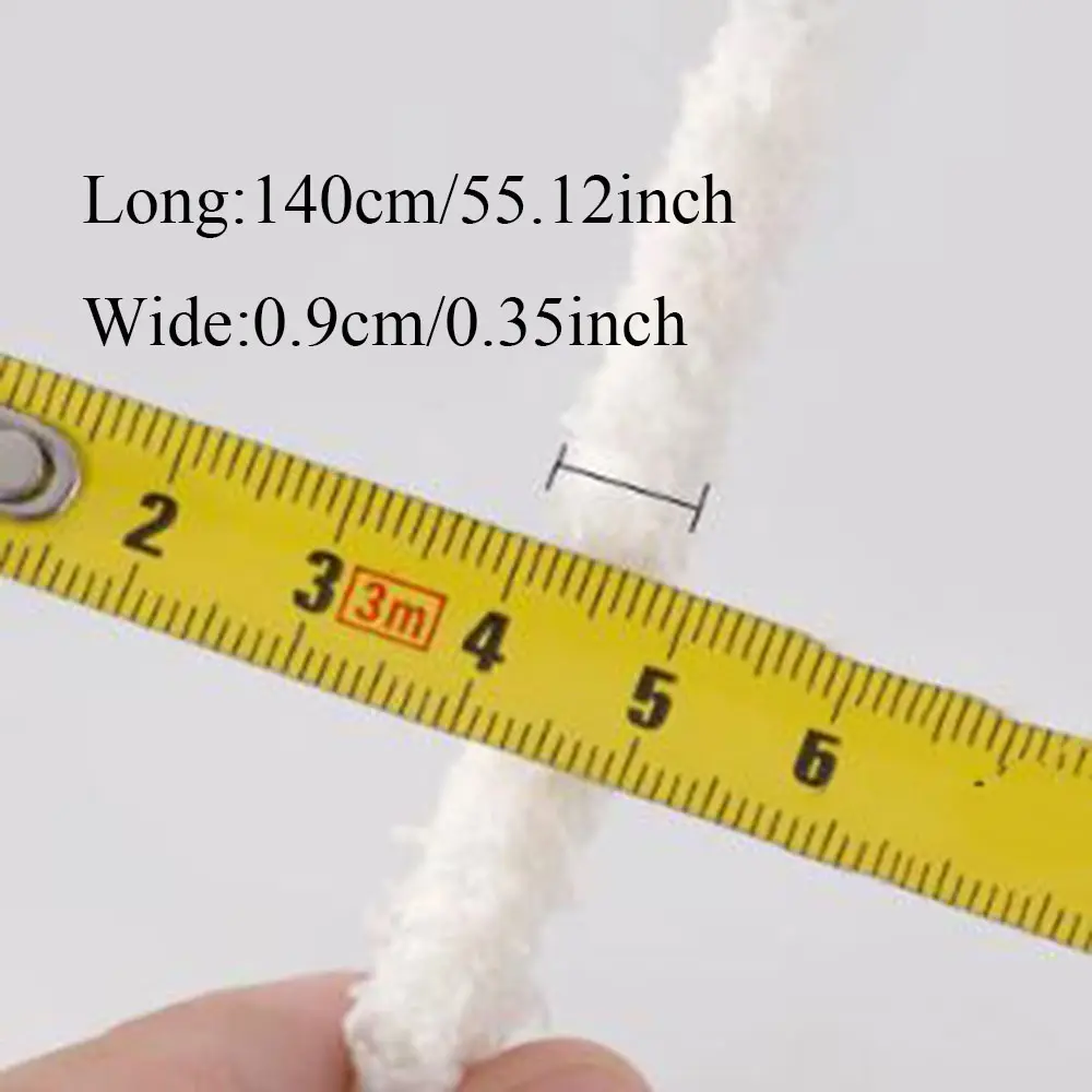140cm Plush Shoelaces Solid Color Sneakers Rope Laces Strings Shoelaces Sneaker Rubber Band Round Shoelaces Replace 0.9CM Wide