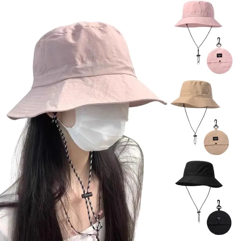 Sun Protection Waterproof Bucket Hat Summer Camping Hiking Cap Quick-Drying Fisherman Hat Outdoor Anti-UV Visor Hat Panama Cap