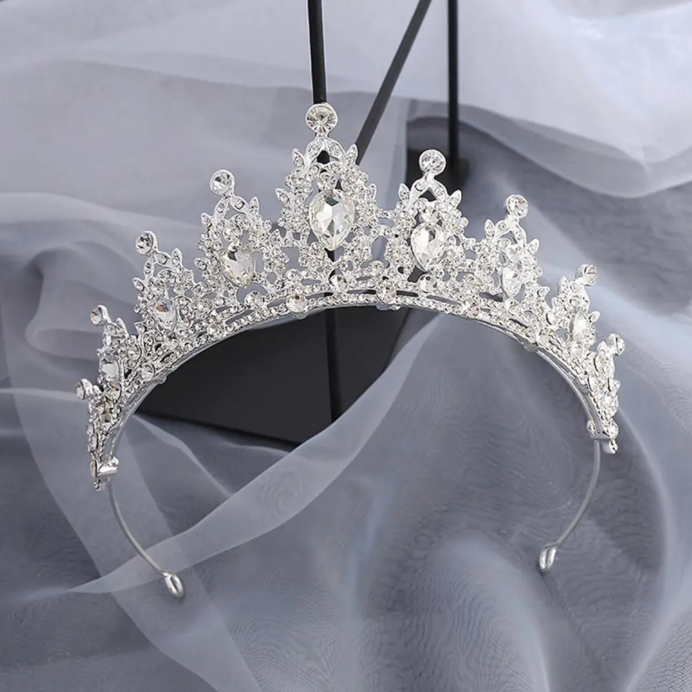 Shiny Rhinestone Luxury Wedding Crown Headbands for Hair Woman Brides Tiaras and Headdresses Stylish Versatile Jewelry