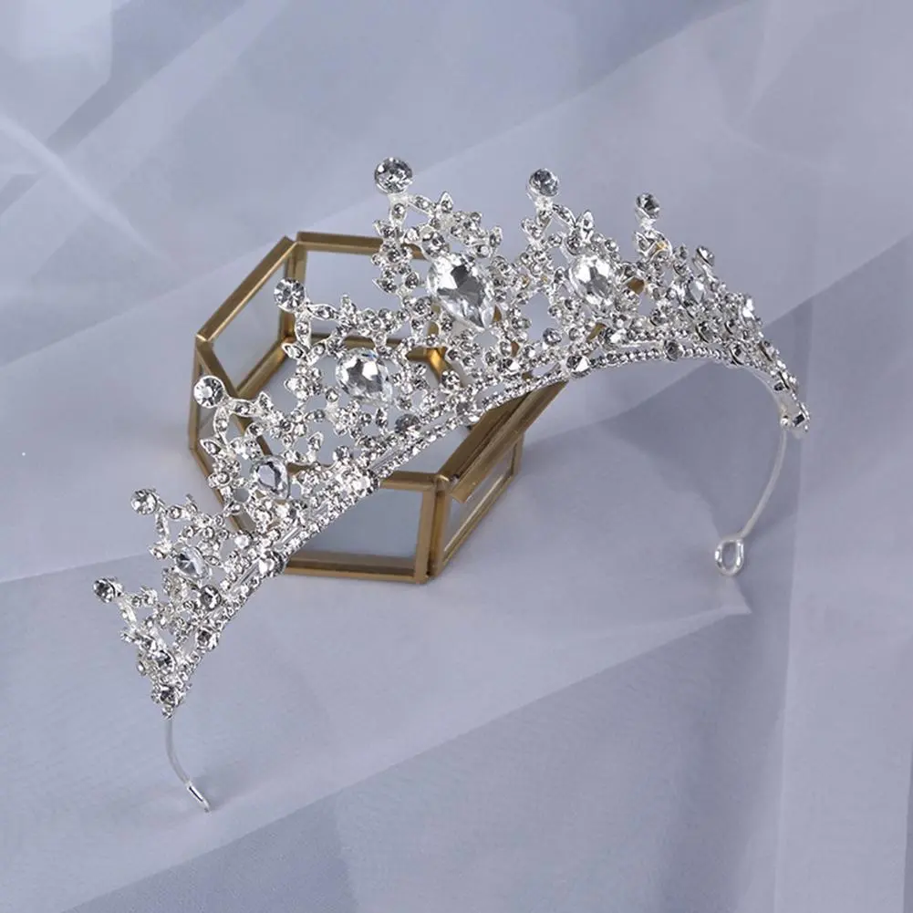 Shiny Rhinestone Luxury Wedding Crown Headbands for Hair Woman Brides Tiaras and Headdresses Stylish Versatile Jewelry