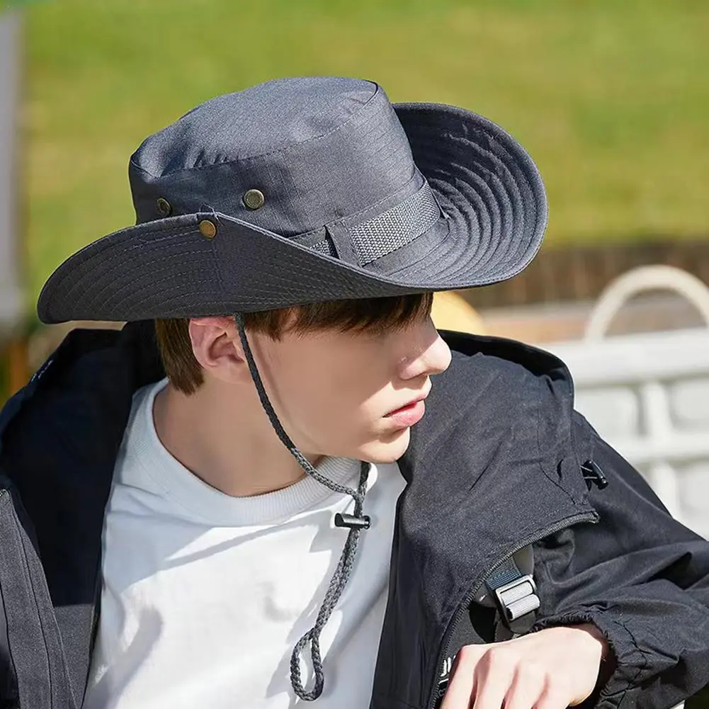 Sun Hats for Men Outdoor Fishing Cap Wide Brim Anti-UV Protection Women Bucket Hat Summer Hiking Fisherman Caps