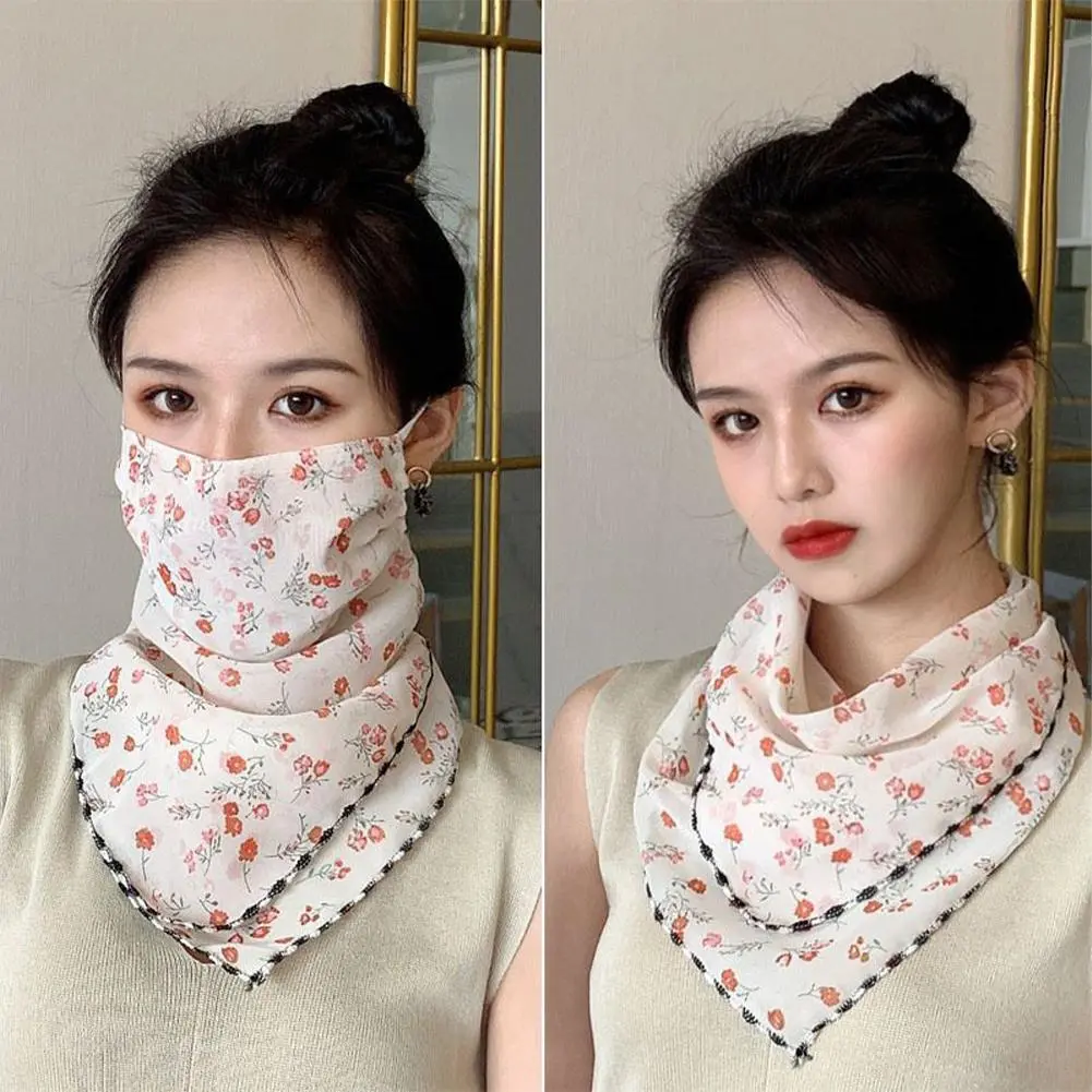 Scarf For Women Sun UV Protection Hiking Neck Scarf Outdoor Triangular Scarf Sunscreen Veil Ice Silk Mask Face Cover