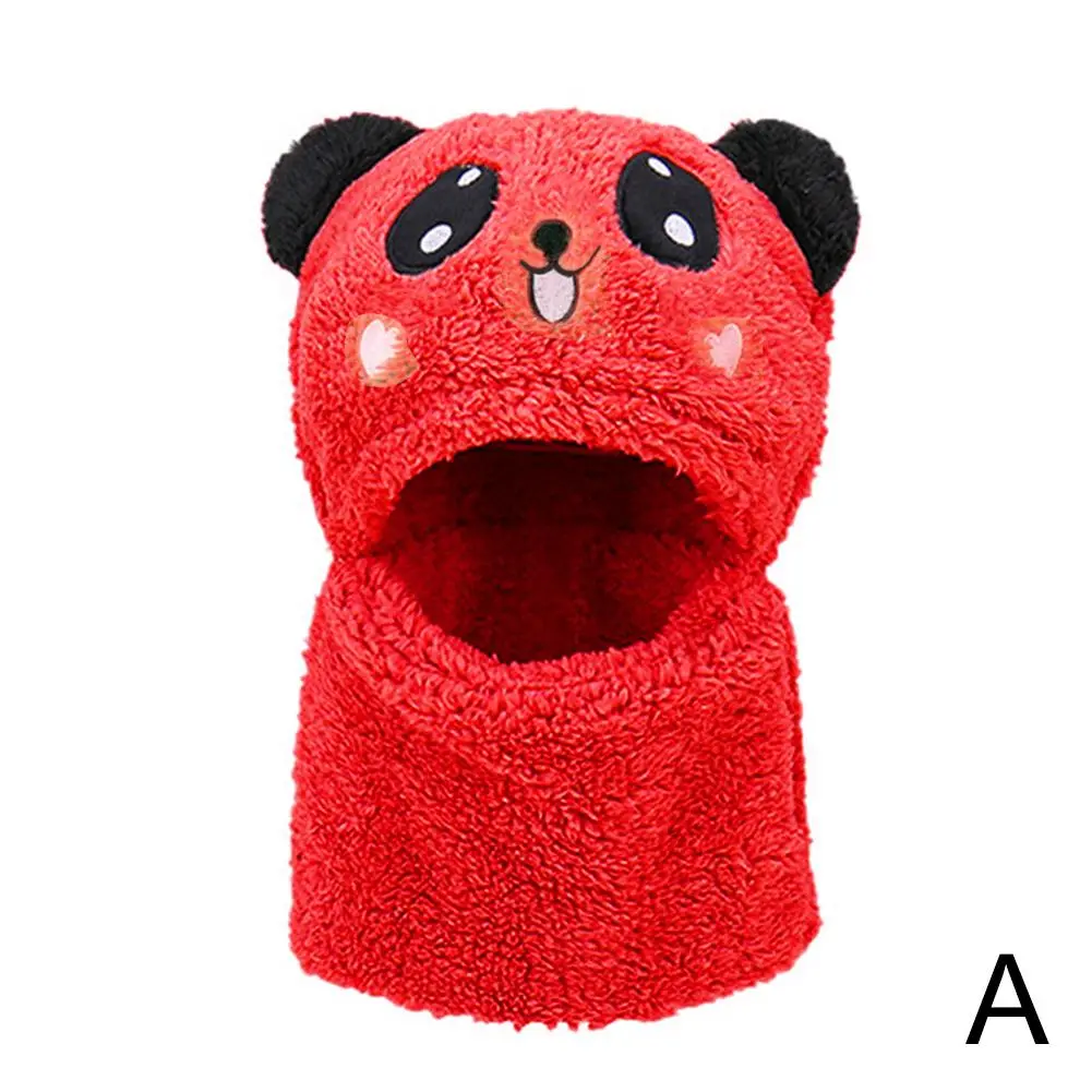 Cute Fashion Autumn Winter Children's Hats Cartoon Windproof Girls Layer Ear Double Hats Boys Covering Wool Warm Protection X6W7