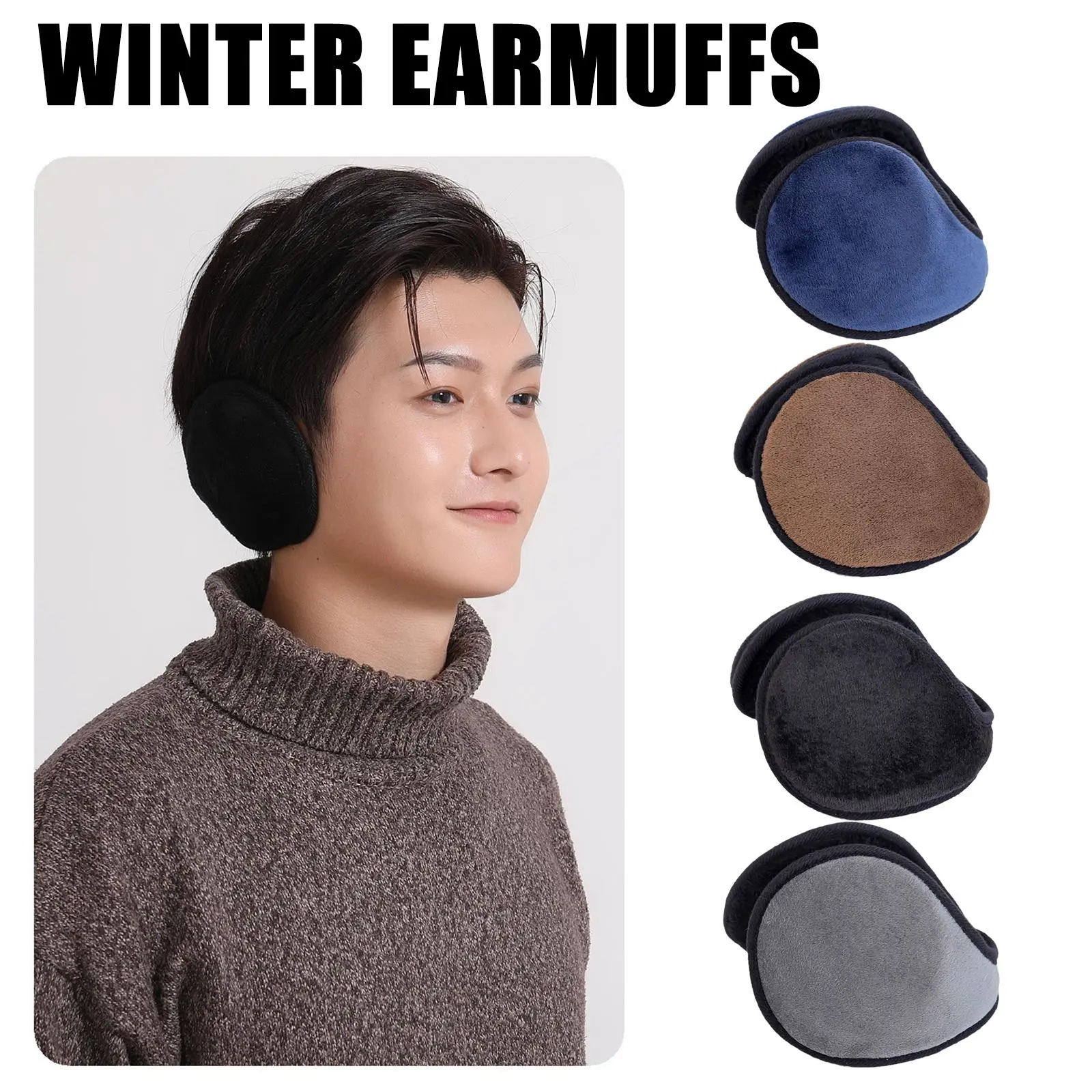Warm Thicken Velvet Earmuffs Winter Outdoor Cycling Fleece Rabbit Fur Men Women Cycling Ear Cover Protector Plush Soft Ear Muffs