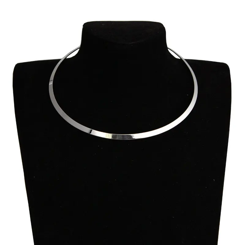 Simple Fashion Round Torques Collares Choker Necklace Punk Rock Jewelry Hip-hop Accessories Bijoux