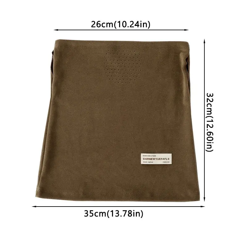 Velvet Hanging Ear Face Cover Mask for Women Men Winter Warm Scarf Solid Color Thick Cycling Face Mask Neck Warmer