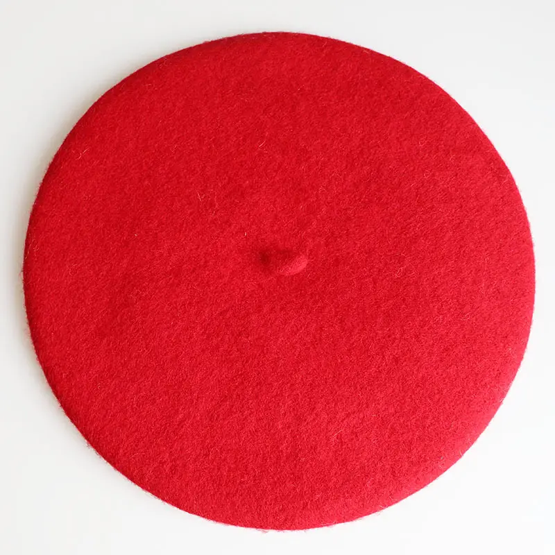 Wool Thick Beret French Artist Style Warm Winter brimless beanie Women's Retro Solid Color Beret Elegant Comfortable Hat