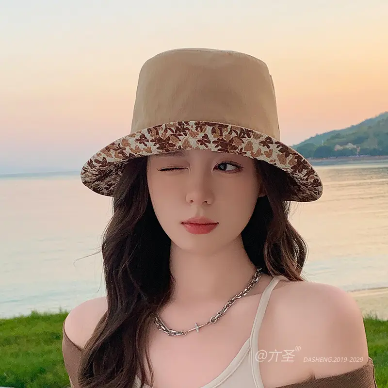 South Korea 2025 New Spring/Summer Hat Fashion Versatile Double sided Fishing Hat Sunscreen and Sunshade Hat