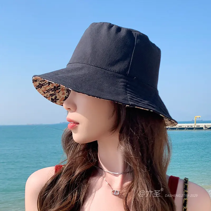 South Korea 2025 New Spring/Summer Hat Fashion Versatile Double sided Fishing Hat Sunscreen and Sunshade Hat