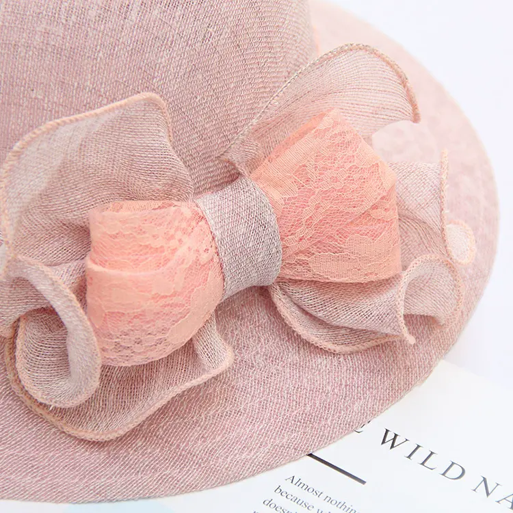 New Women's Summer Thin Bow Fisherman Hat Basin Hat Korean Version Foldable Sun Protection Mesh Hat