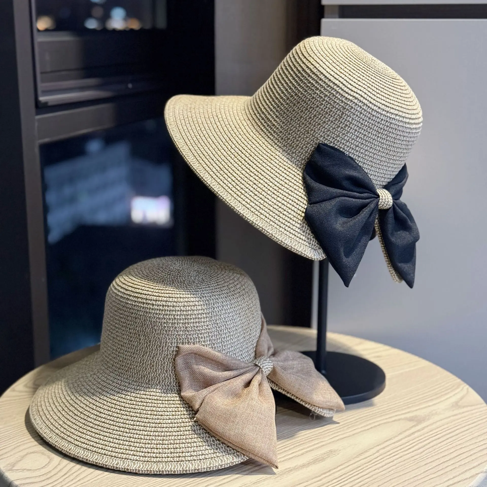 New Grass Woven Fisherman Hat Sun Hat with Large Brim for Sun Protection and Beach Grass Hat