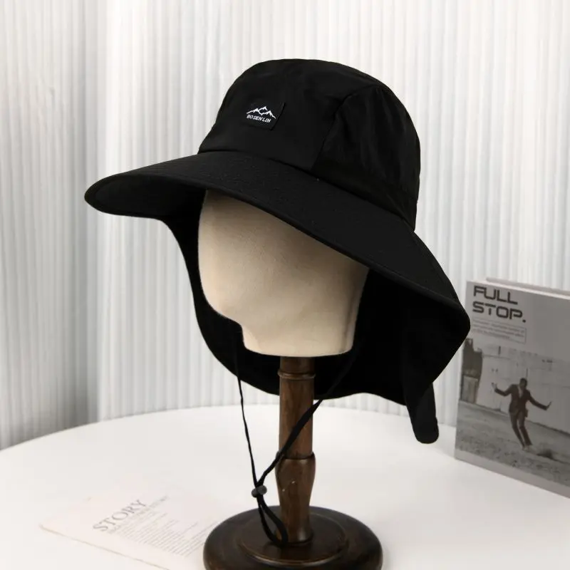 Summer Men's UV Resistant Sun Hat, Outdoor Shawl Hiking Hat, Windproof Breathable Fisherman Hat, Travel Fishing Hat