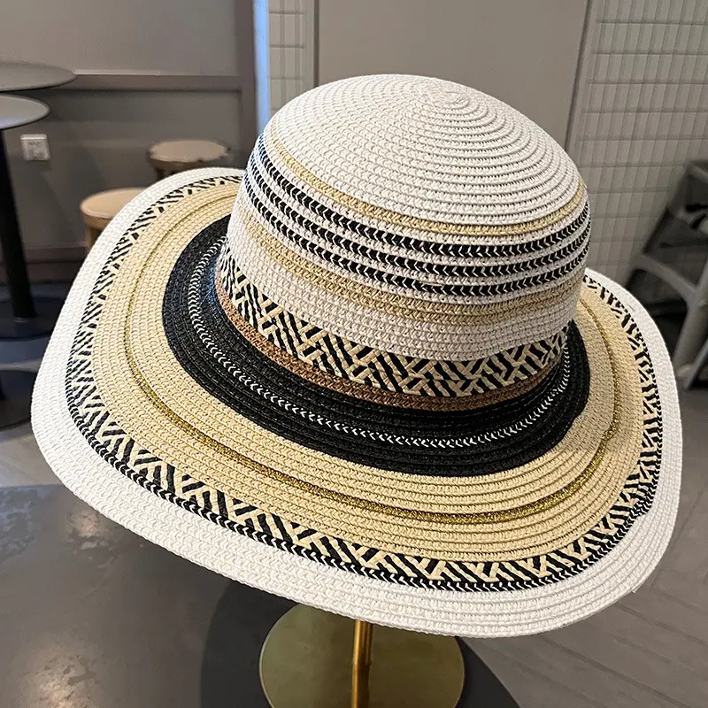 New Large Eaves Breathable Comfortable Thin Paper Fashion Versatile Straw Hat Outdoor Sunshade Hat