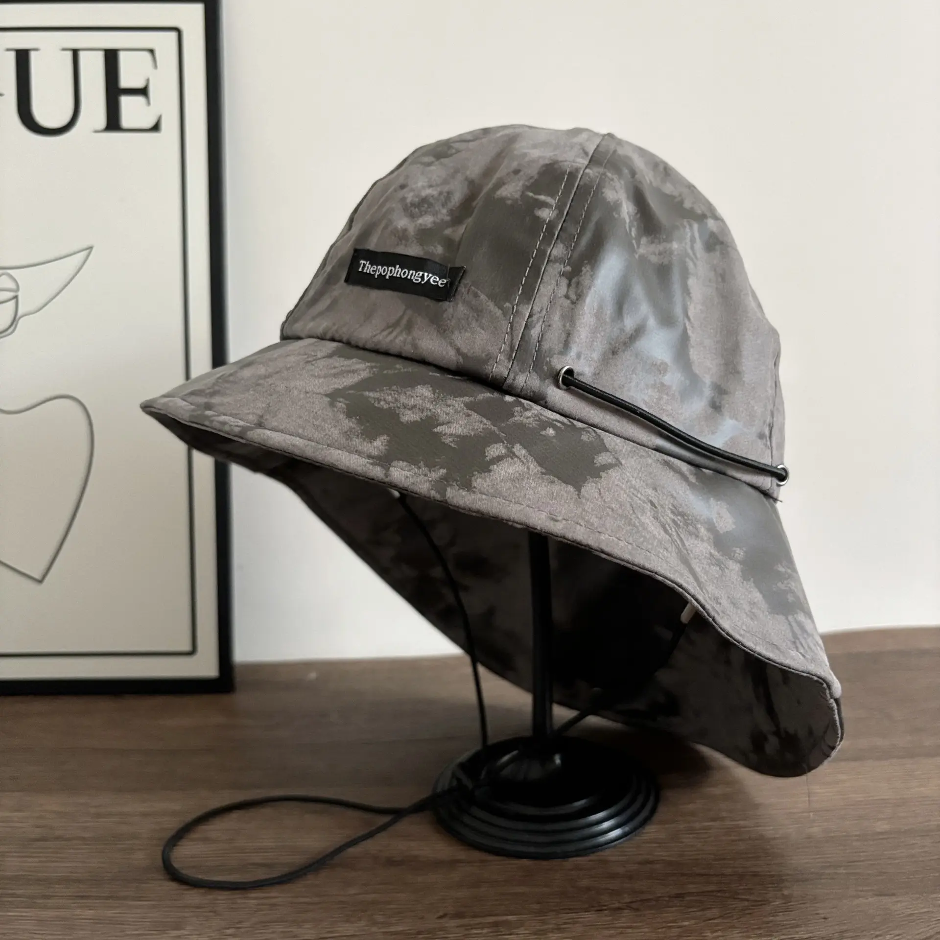 New Tie Dye Fashionable Cold Hat For Women's Travel Versatile Head Cap, Fisherman Hat, Sun Protection Big Brim Hat