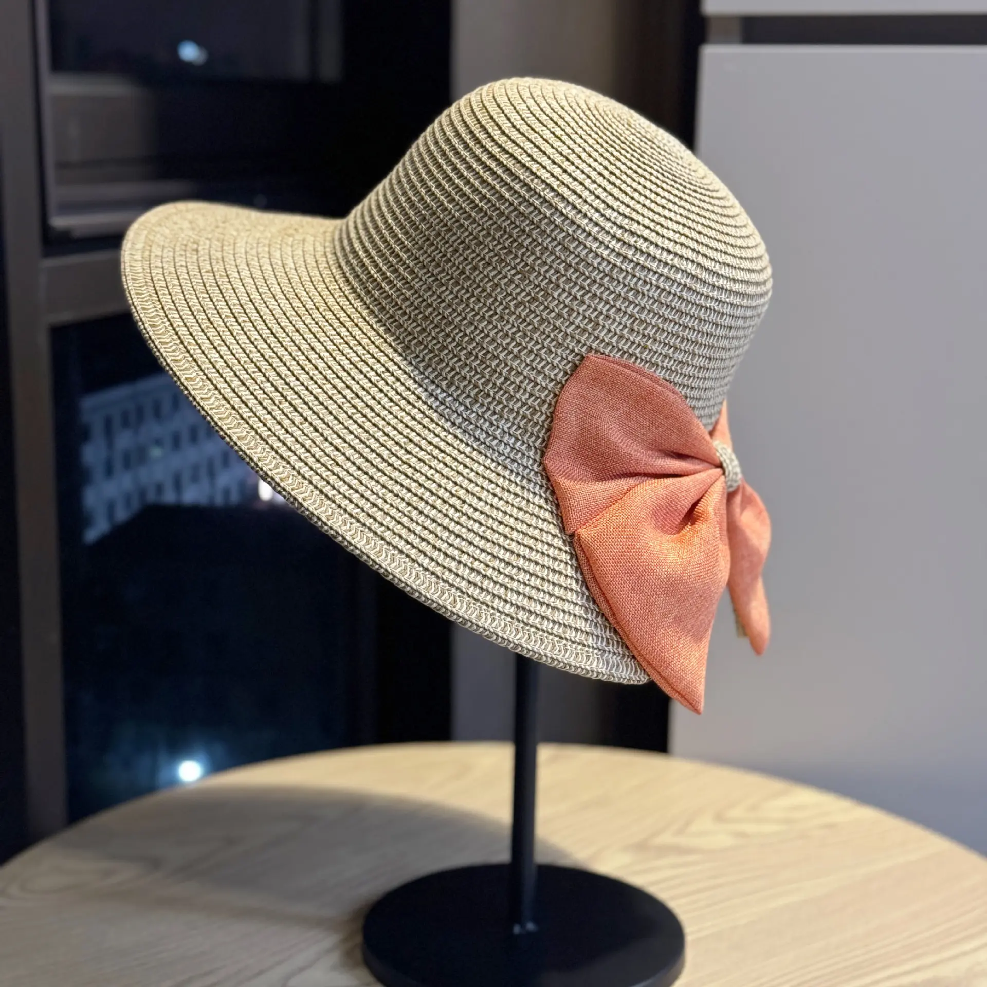 New Grass Woven Fisherman Hat Sun Hat with Large Brim for Sun Protection and Beach Grass Hat