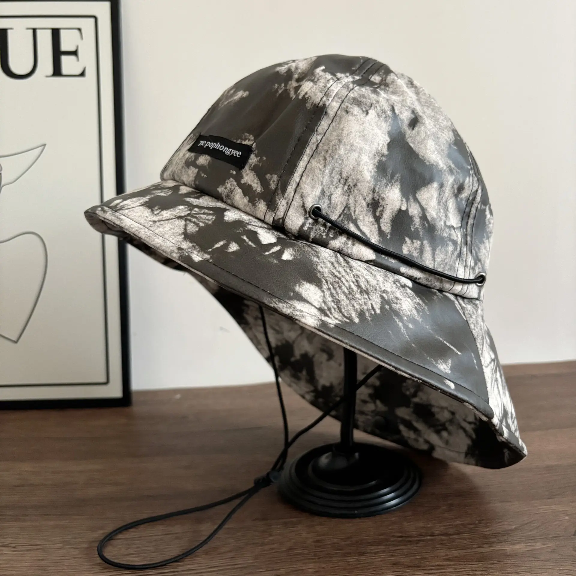 New Tie Dye Fashionable Cold Hat For Women's Travel Versatile Head Cap, Fisherman Hat, Sun Protection Big Brim Hat