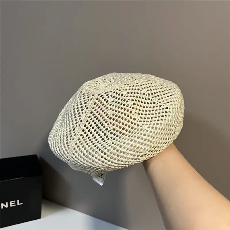 Spring And Summer Ice Silk Beret, Japanese Minimalist Casual Artist Hat, Women's Outdoor Travel Versatile Pumpkin Hat