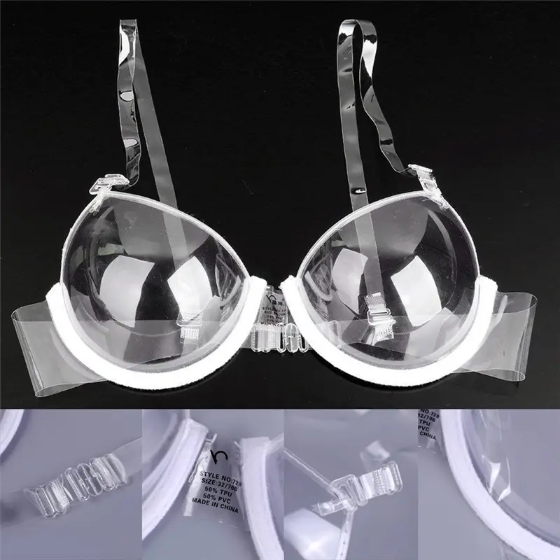 Fashion Sexy 3/4 Cup Women Transparent Clear Push Up Bra Ultra-thin Strap Invisible Bras Underwear Sale New 