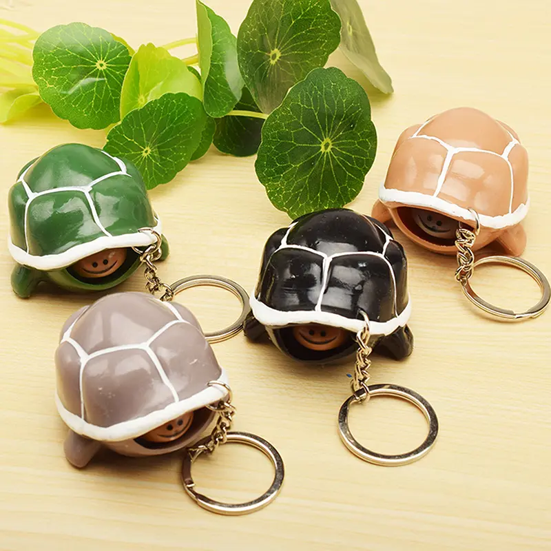 Tortoise Keychain Head Popping Squishy Squeeze Toy For Stress Reduction For Men Women Decompression Artifact Relaxation Key Ring