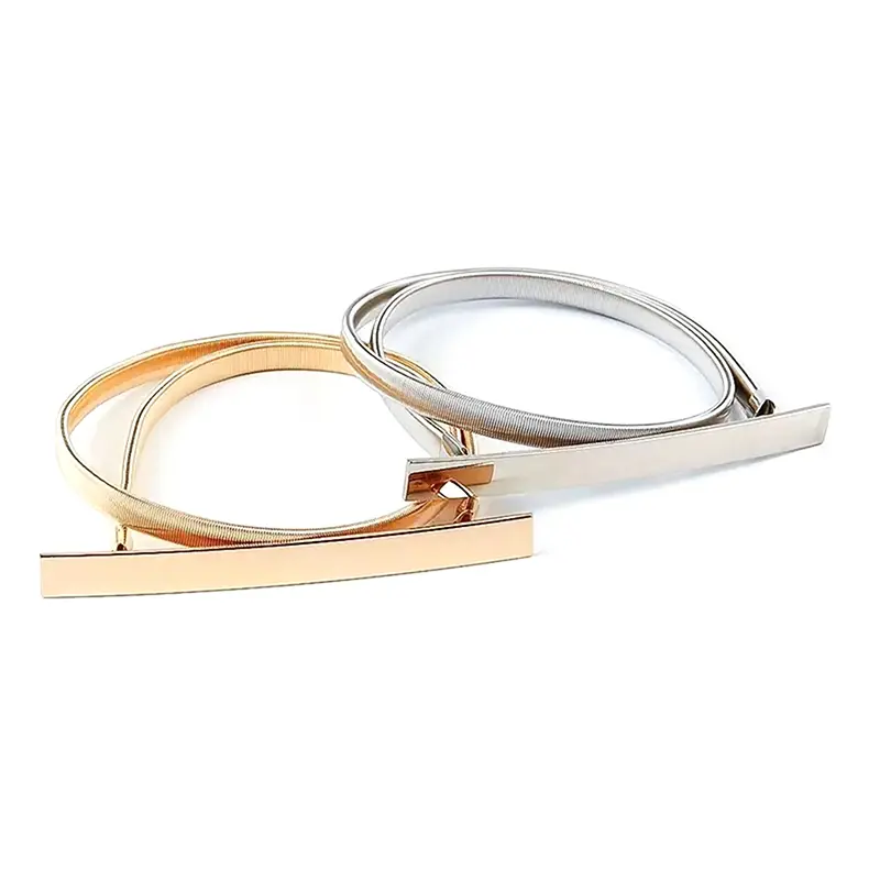 Elastic Gold Chain Belts For Women Waist Silver Metal Waistband Leaf Stretch Golden Belt Dress Skirt Riem SKinnny