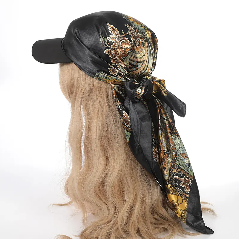 New Fashion Retro Printed Headscarf Headband Baseball Cap Sunshade Outdoor Camping Peaked Cap