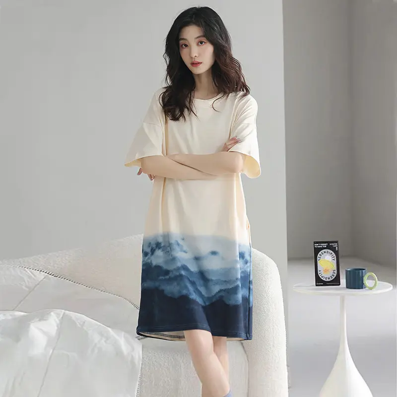 Fashion Casual Sweet Home Loose Floral Camisole Nightdress Women Summer