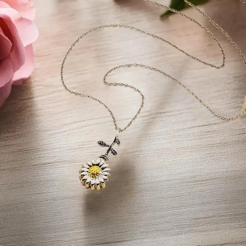 Sunflower Cremation Jewelry Stainless Steel Urn Necklace Keepsake Ashes Memorial Pendant Locket For Human Ashes