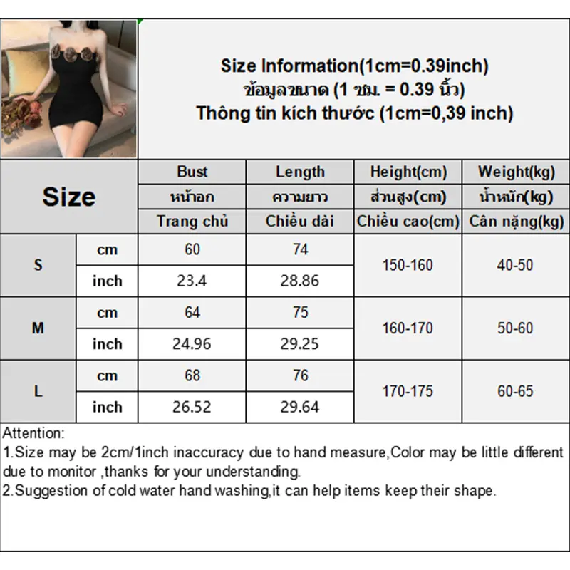 Women 3D Flower Pure Sexy Dress Summer Strapless Sheath Pleated Wrapped Party Short Dresses