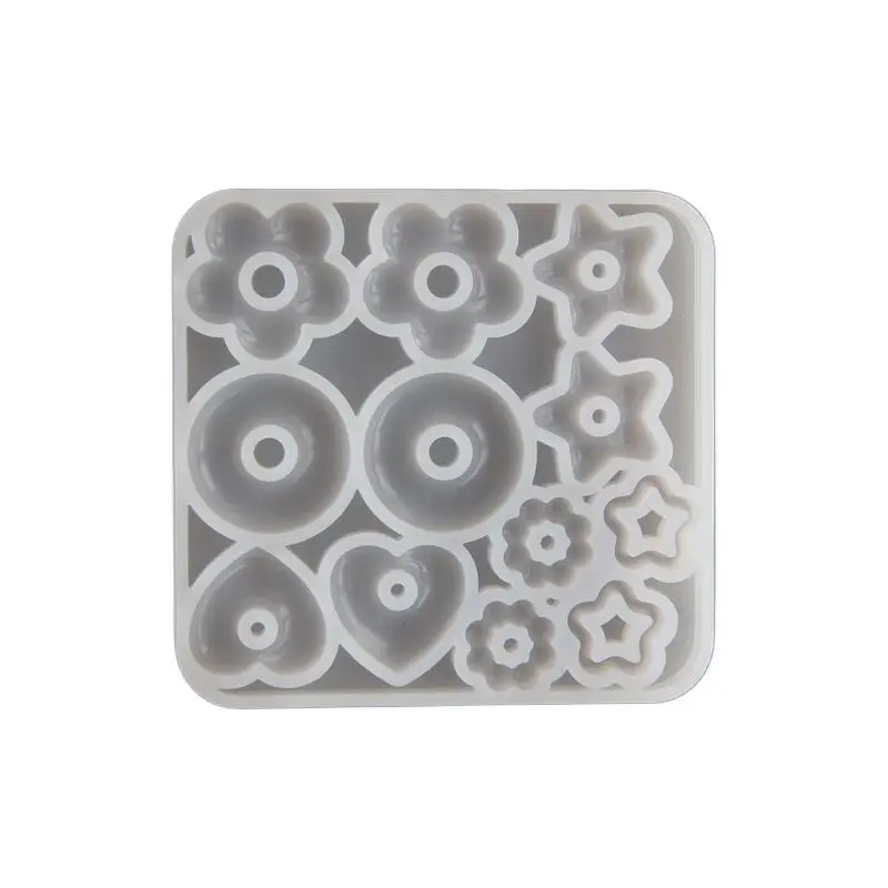 Silicone Pendant Molds for Resin Jewelry Making - Comes in Heart, Star, Flower Shapes