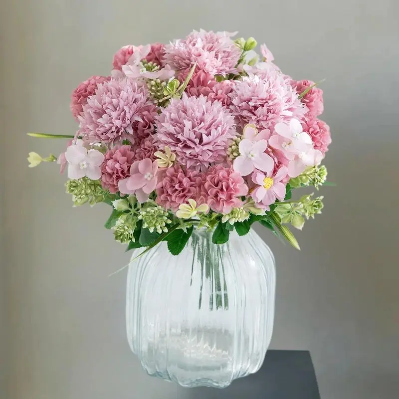 Accentuate Wedding Home Decor 1PC Artificial Roses Hydrangeas Bridal Bouquet, Perfect for Garden