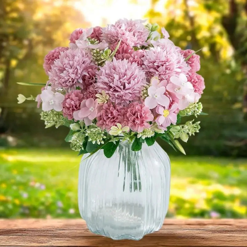 Accentuate Wedding Home Decor 1PC Artificial Roses Hydrangeas Bridal Bouquet, Perfect for Garden