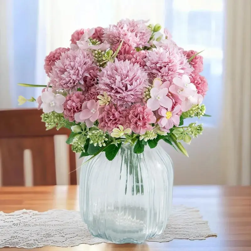 Accentuate Wedding Home Decor 1PC Artificial Roses Hydrangeas Bridal Bouquet, Perfect for Garden