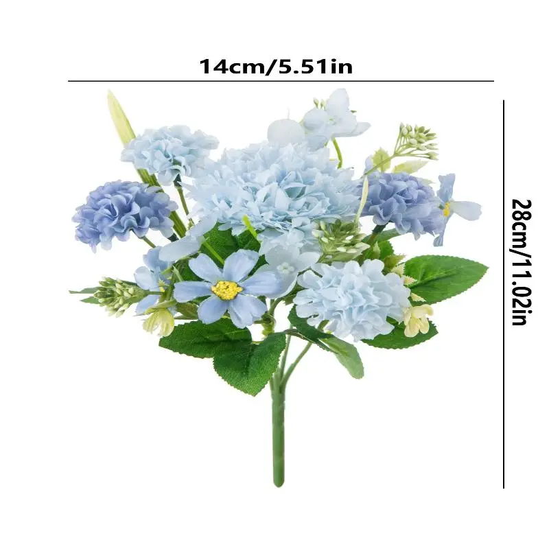 Accentuate Wedding Home Decor 1PC Artificial Roses Hydrangeas Bridal Bouquet, Perfect for Garden