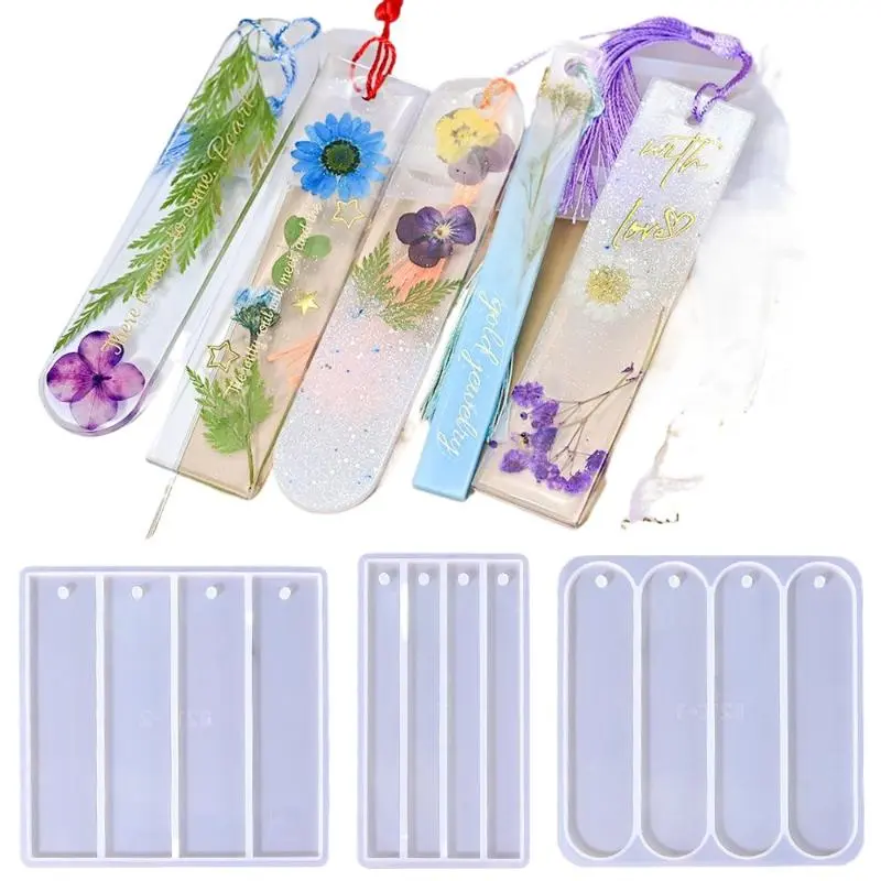 Bookmark Silicone Mold Rectangle Epoxy Resin Casting Mould For DIY Crystal Epoxy Resin Book Decoration Crafts Accessories