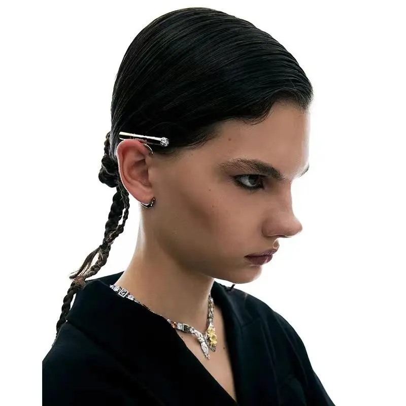 Men's Punk Rock Hip Hop Ear Bone Clip Earring; Trendy Cigarette Style Stud for Women and Girls Jewellery