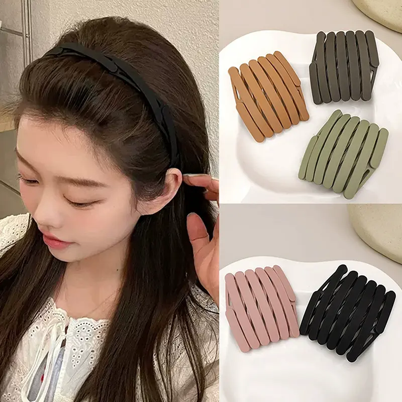 Portable Folding Hair Band Women Non-Slip Headband Face Wash Hairband Girls Hair Accessories Retractable Headband