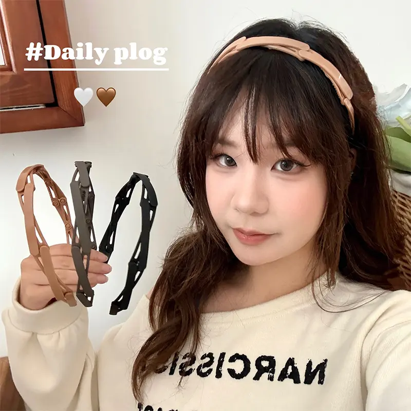 Portable Folding Hair Band Women Non-Slip Headband Face Wash Hairband Girls Hair Accessories Retractable Headband