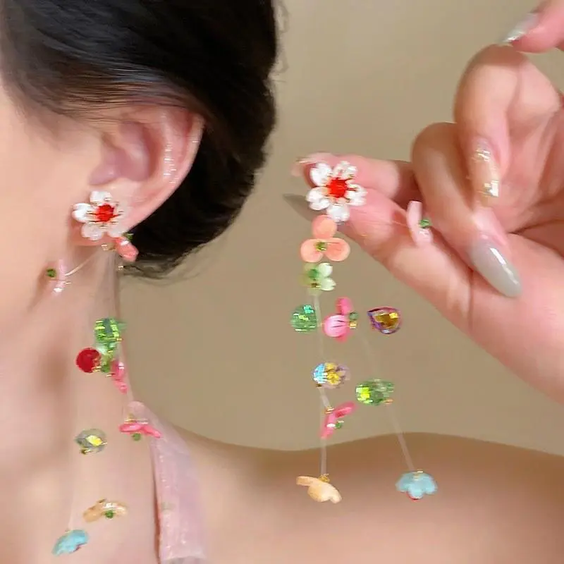 Uniquely Designed Dopamine Dangle Earrings; Colorful Summer Fashion for Women