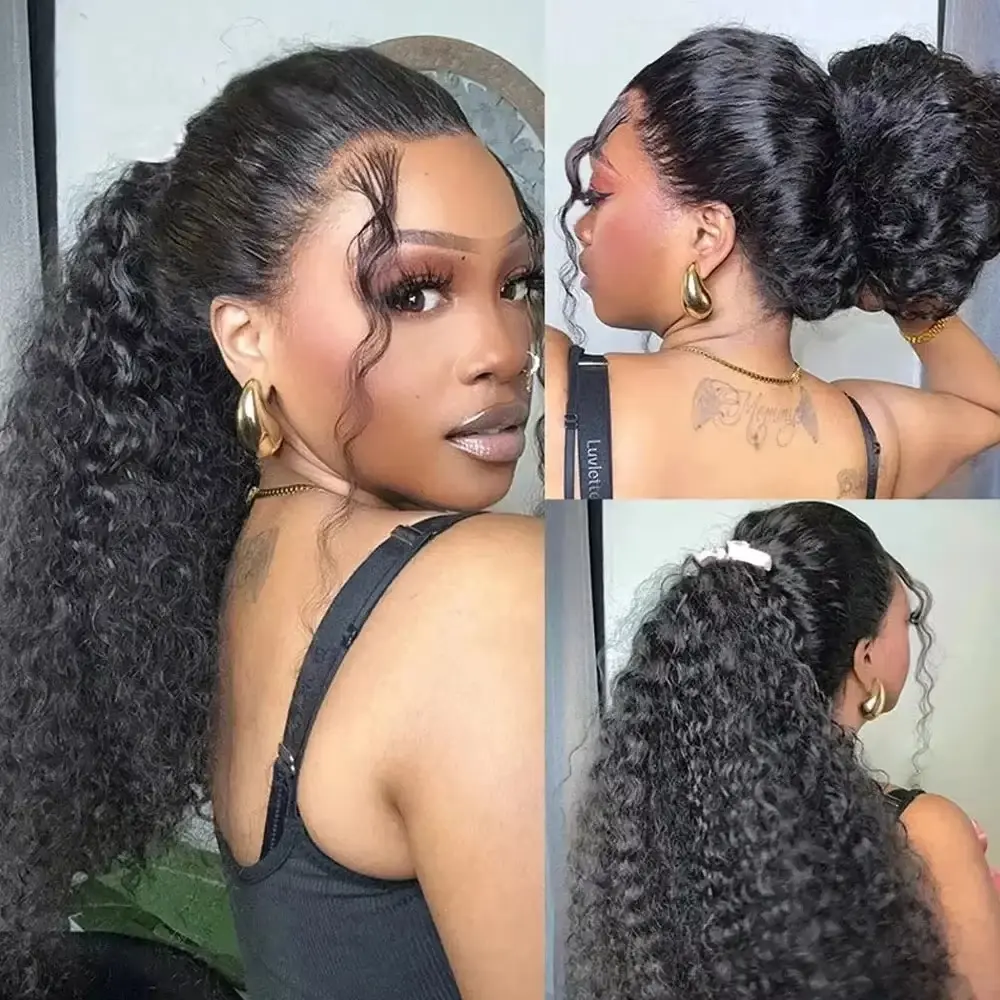 SoGreat 360 Hd Full Lace Wig Human Hair Glueless Wig Pre Cut Lace 200 Density Deep Curly 360 Lace Front Wig Preplucked For Women