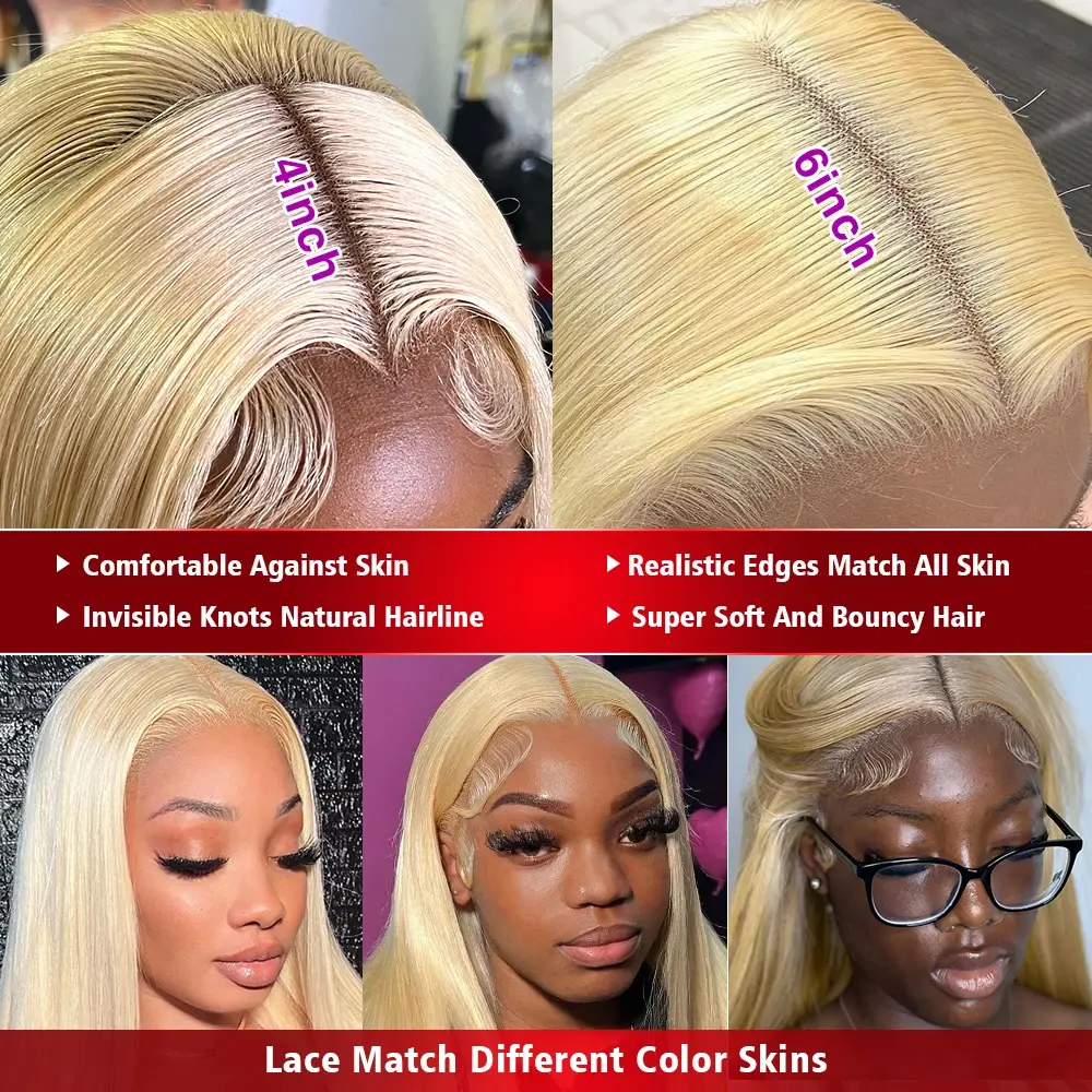 613 Hd Lace Frontal Wig 13x6 13x4 Honey Blonde Lace Front Wig Brazilian 30 Inch Body Wave Human Hair Wigs For Black Women