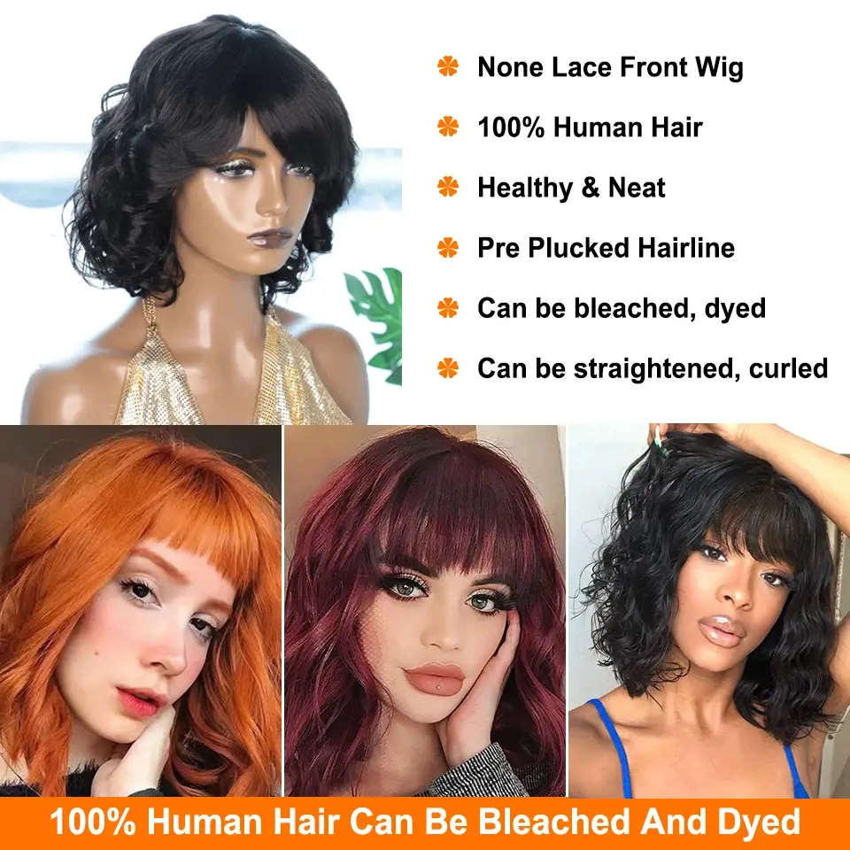 Full Machine made 3x1 lace frontal bob wig human hair for women Short Body wave lace front bob wigs on sale clearance