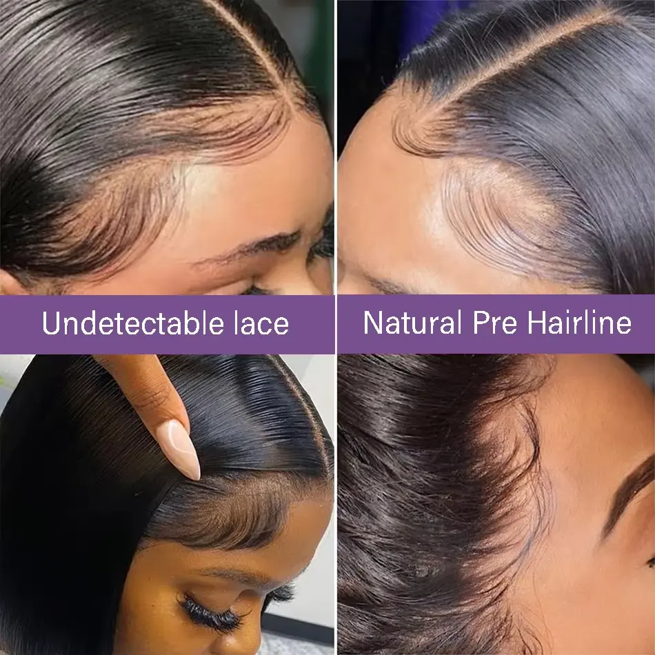 Straight 4x4 Closure lace front bone wig for women preplucked 5x5 lace frontal human hair wig Glueless Wigs Ready to Waer