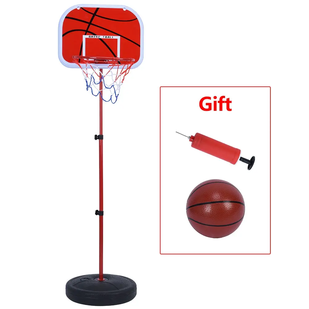 Adjustable Basketball System Height Adjustable Basketball Stand System Hoop Backboard Net Kit for Children Basketball Hoop Board