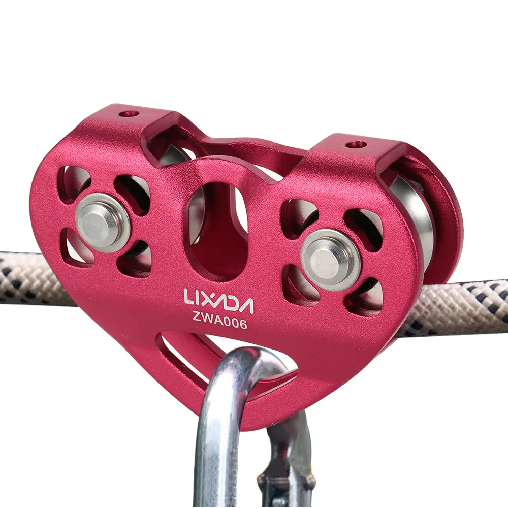 Ball Bearing Pulley Climbing Trolley Pulley Lixada 30kN Cable Trolley Pulley with Ball Bearing Climbing Caving Aloft Work