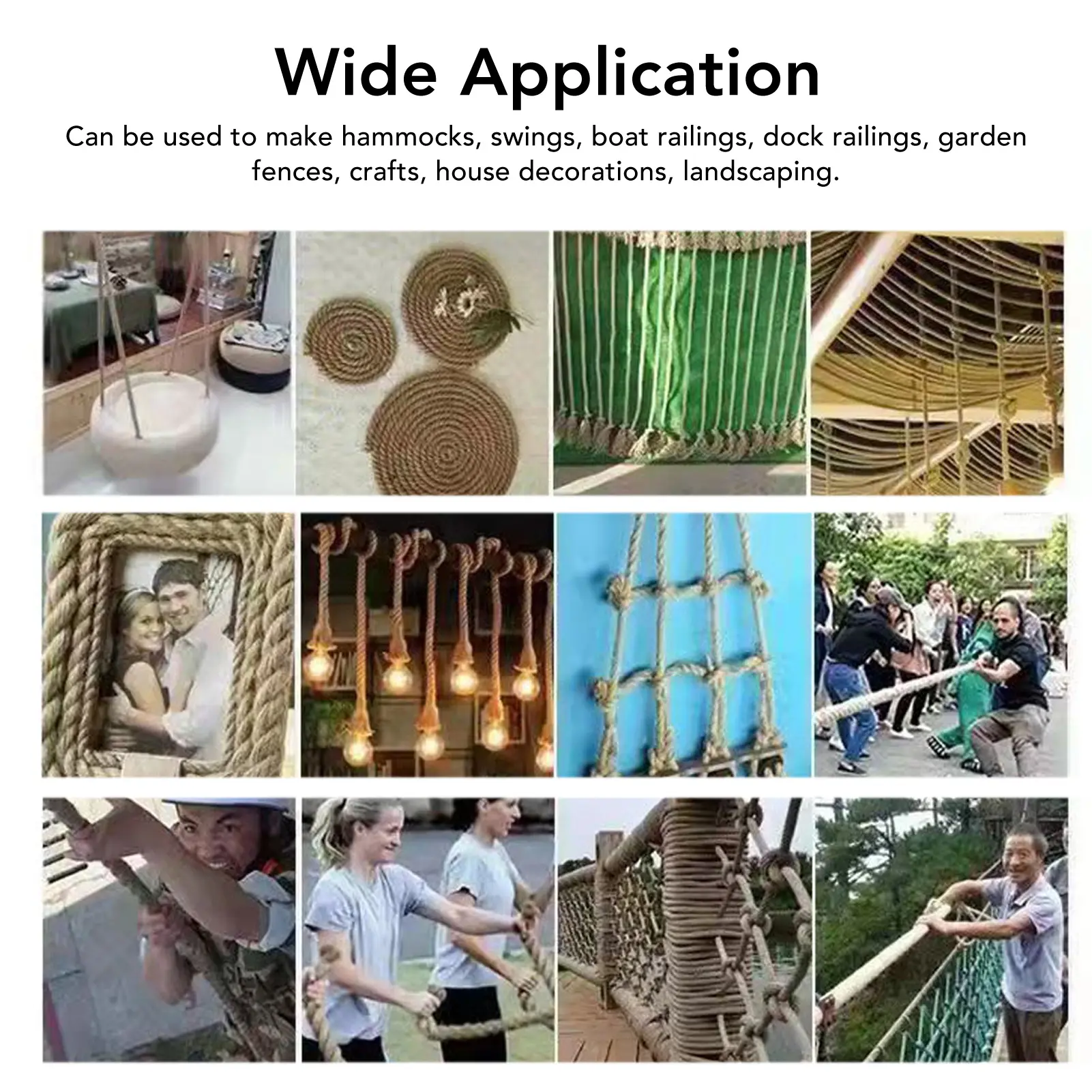 Hemp Rope Natural Hemp Rope Thick Hemp Rope Twisted Yellow Hemp Rope Twisted Natural Thick Jute Rope Hammock Swing Boat Railing