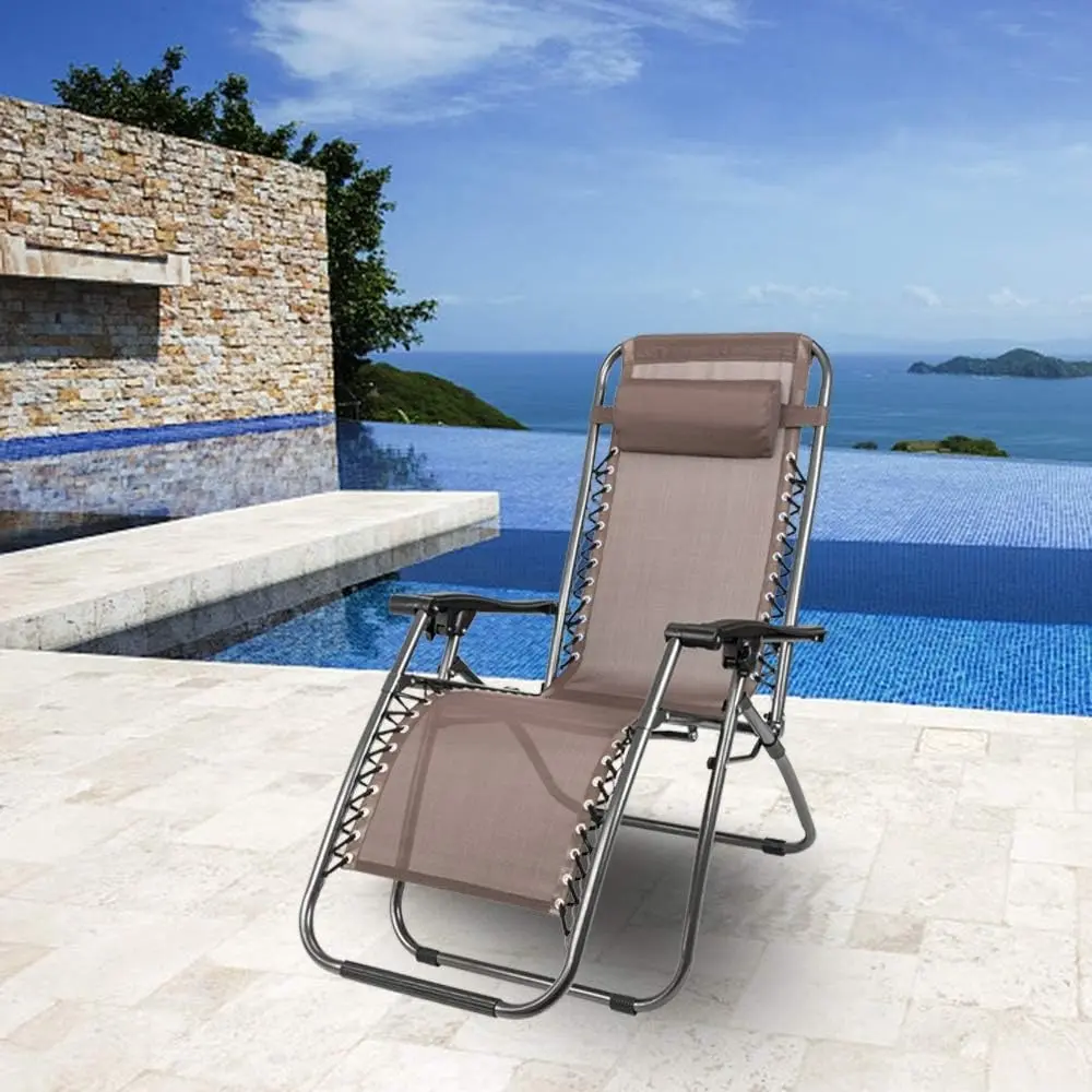 2PCS Folding Beach Lounge Chair,Adjustable Outdoor Chairs with Cup and Phone Holder,Plum Blossom Lock Portable