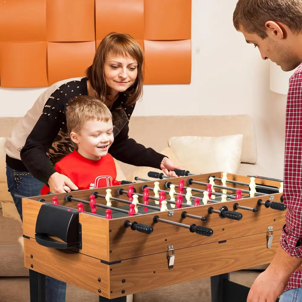 3-in-1 Multi Game Table, 48 Inch Combination Game Tables with Foosball, Hockey, Billiards, Combo Game Table Set for Adults Kids